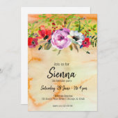 花の花束 招待状 (正面/裏面)