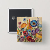 花の花束 缶バッジ (正面&裏面)