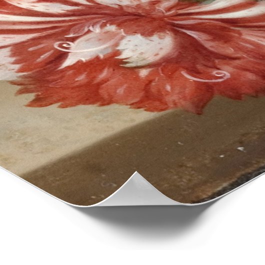 花の花束Ledge Ambrosius Bosschaert ポスター (角)