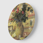 花の花束Windowby Maxine Maufra ラージ壁時計 (傾斜)