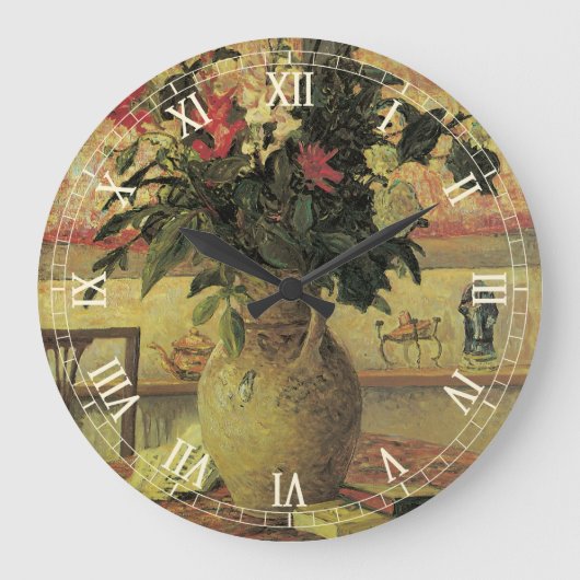 花の花束Windowby Maxine Maufra ラージ壁時計 (正面)