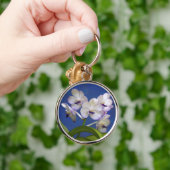 花の花柄の植物のカラフルな写真の芸術 キーホルダー (手)