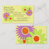 花の花柄"CRAZY-DAZY"の技術の名刺 名刺 (正面/裏面)