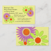 花の花柄"CRAZY-DAZY"の技術の名刺 名刺 (正面/裏面)