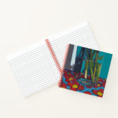 花の花瓶のジャーナルまたはsketchbook ノートブック (内部)