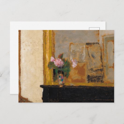 花の花瓶のマントルピース， 1900 by Vuillard ポストカード (正面/裏面)