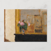花の花瓶のマントルピース， 1900 by Vuillard ポストカード (正面)