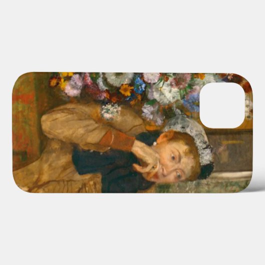 花の花瓶の横に座っている女性を消す Case-Mate iPhoneケース (裏面 (横))