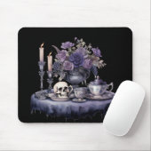 花の花瓶を使ったゴシック風の紫茶サービス マウスパッド (マウス)