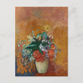 花の花瓶 – オディロン・リドン油彩画 ポストカード