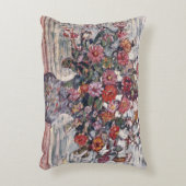 花の花瓶，ジニアスbyモーリス・プレンダーガスト アクセントクッション (正面(垂直))