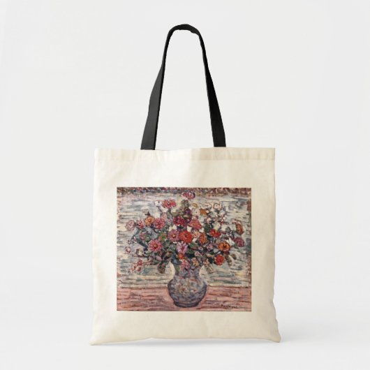 花の花瓶,ジニアスbyモーリス・プレンダーガスト トートバッグ (正面)