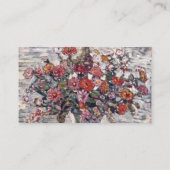 花の花瓶，ジニアスbyモーリス・プレンダーガスト 名刺 (裏面)