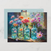 花の花瓶、素晴らし鮮やか開花 ポストカード (正面/裏面)