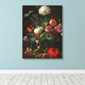 花の花瓶, 1660 by Jan Davidsz de Heem キャンバスプリント (インサイチュ (ウッドフロア))