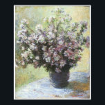 花の花瓶， 1880, Claude Monet ポスター<br><div class="desc">ラベンダーかわいらしの花の花瓶は、1880年にクロード・モネによって印象派のスタイルで行われた。この花の花瓶は緑の草を背景に外に座っている。</div>