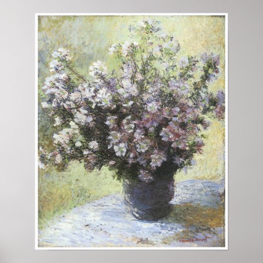 花の花瓶， 1880, Claude Monet ポスター (正面)
