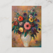 花の花瓶, 1928 by Odiron Redon 名刺 (正面)