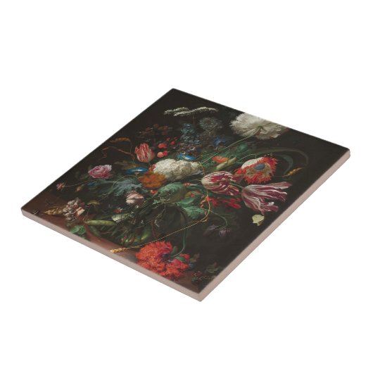 花の花瓶 – Jan Davidsz. de Heem タイル (側面)