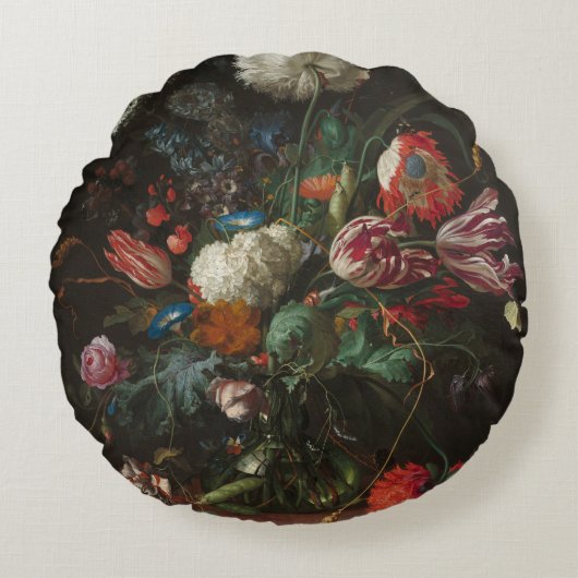 花の花瓶 – Jan Davidsz. de Heem ラウンドクッション (正面)