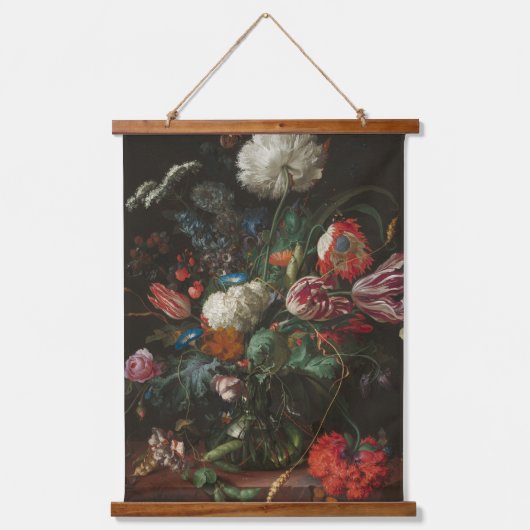 花の花瓶 – Jan Davidsz. de Heem 吊り下げ型タペストリー (正面)