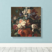 花の花瓶 – Jan van Huysum キャンバスプリント (インサイチュ (ウッドフロア))