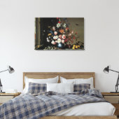 花の花瓶by a Window, Balthasar van der Ast キャンバスプリント (インサイチュ (寝室))