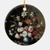 花の花瓶by a Window, Balthasar van der Ast セラミックオーナメント (裏面)