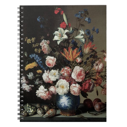 花の花瓶by a Window, Balthasar van der Ast ノートブック (正面)