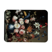 花の花瓶by a Window, Balthasar van der Ast マグネット (横)
