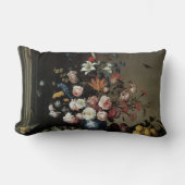 花の花瓶by a Window, Balthasar van der Ast ランバークッション (正面)