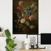 花の花瓶by Jan van Huysum ポスター (ホームオフィス)