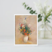 花の花瓶by Redon 絵画's ポストカード (スタンド正面)