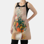 花の花瓶by Redon Post-Impressionist エプロン (インサイチュ)