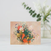 花の花瓶by Redon Post-Impressionist ポストカード (スタンド正面)