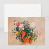 花の花瓶by Redon Post-Impressionist ポストカード (正面/裏面)