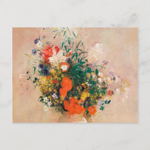 花の花瓶by Redon Post-Impressionist ポストカード