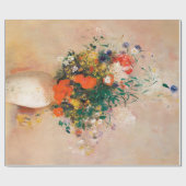 花の花瓶by Redon Post-Impressionist ラッピングペーパー (フラット)