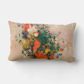 花の花瓶by Redon Post-Impressionist ランバークッション (裏面)