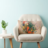 花の花瓶by Redon Post-Impressionist ランバークッション (椅子)