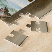 花の花花束花器の窓の中世絵画の ジグソーパズル (側面)