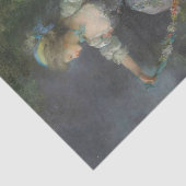 花の花輪を持つ女の子の踊りby Schall 薄葉紙 (詳細)