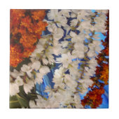 花の花輪インド タイル (正面)