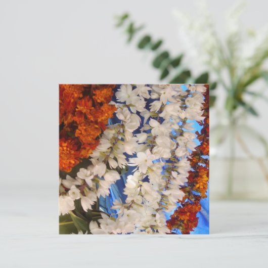 花の花輪インド 招待状 (スタンド正面)