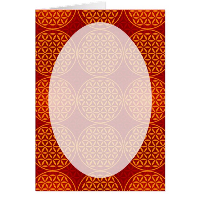 花の花 – スタンプ模様 – オレンジ色 (正面)