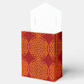 花の花 – スタンプ模様 – オレンジ色 フェイバーボックス (オープン)