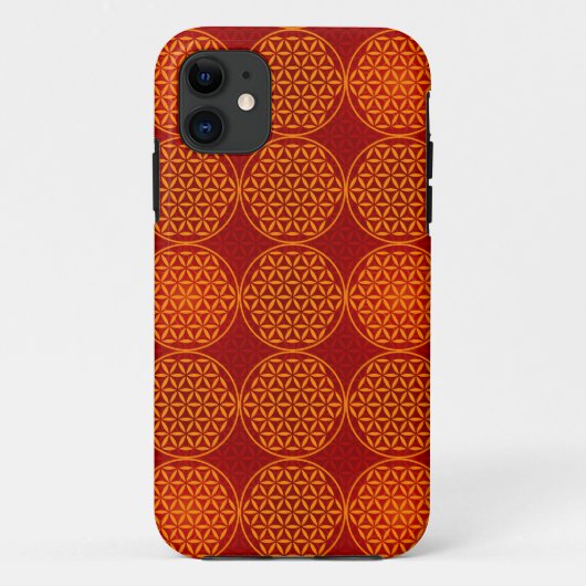 花の花 – スタンプ模様 – オレンジ色 Case-Mate iPhoneケース (裏面)