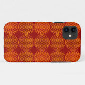 花の花 – スタンプ模様 – オレンジ色 Case-Mate iPhoneケース (裏面(横))