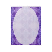 花の花 – スタンプ模様 – 紫 ノートパッド (回転)