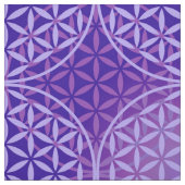 花の花 – スタンプ模様 – 紫 ファブリック (見本)